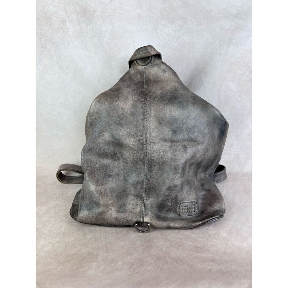 Bed Stu Vintage Gray Distressed Leather Backpack
